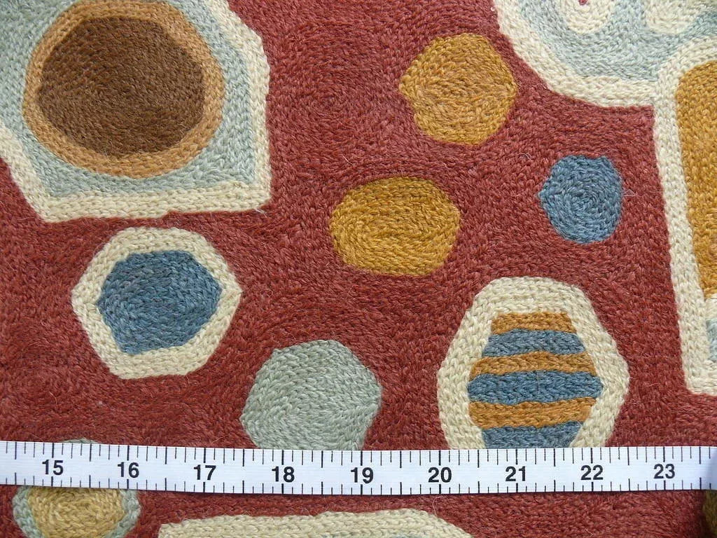 Clarence House All Over Wool Crewel Wine Red Bty