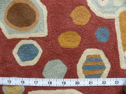 Clarence House All Over Wool Crewel Wine Red Bty