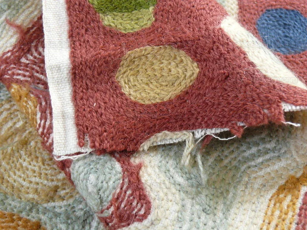 Clarence House All Over Wool Crewel Wine Red Bty