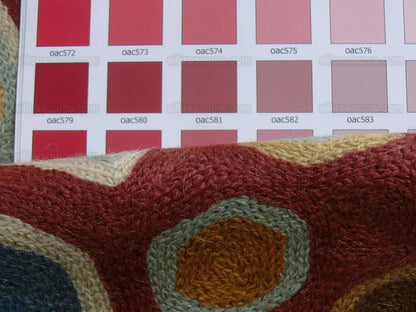 Clarence House All Over Wool Crewel Wine Red Bty