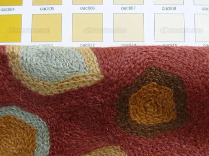 Clarence House All Over Wool Crewel Wine Red Bty