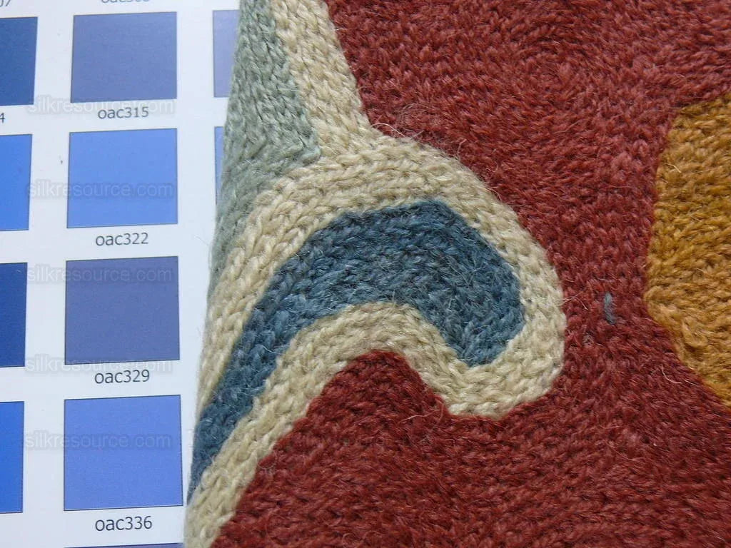 Clarence House All Over Wool Crewel Wine Red Bty