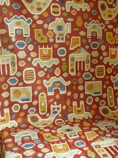 Clarence House All Over Wool Crewel Wine Red Bty