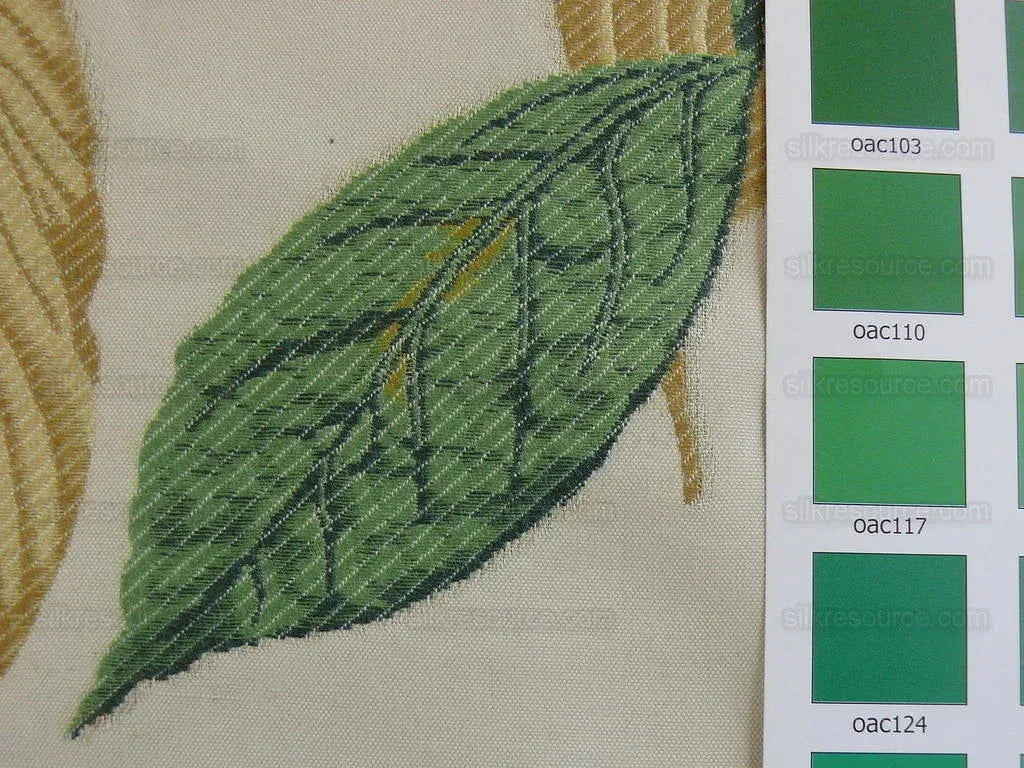 Tropical Flowers & Foliage On Cream Fil Coupe High end Bty