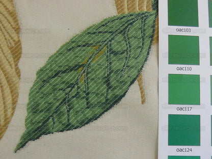 Tropical Flowers & Foliage On Cream Fil Coupe High end Bty