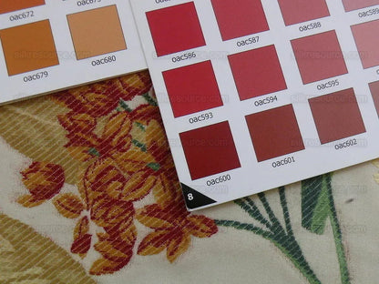 Tropical Flowers & Foliage On Cream Fil Coupe High end Bty