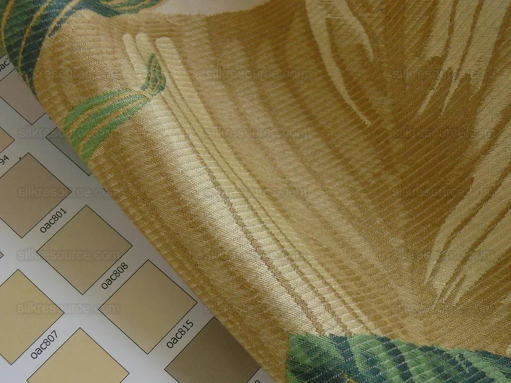 Tropical Flowers & Foliage On Cream Fil Coupe High end Bty