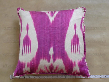 Brunschwig &amp; Fils Silk Ikat Pillow Purple