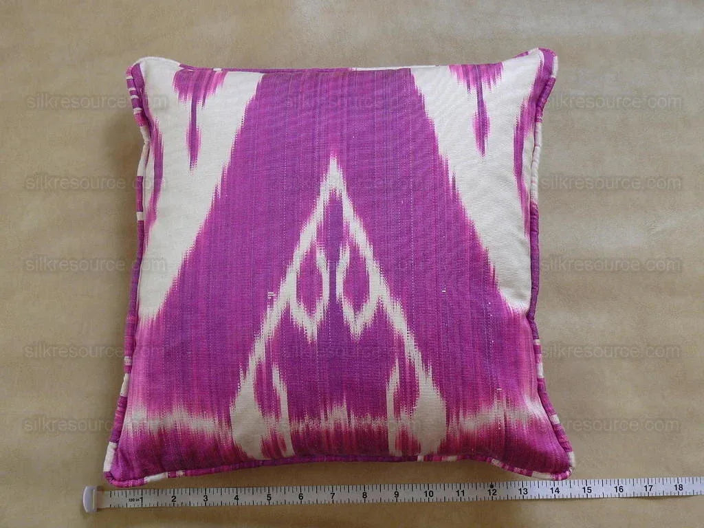 Brunschwig &amp; Fils Silk Ikat Pillow Purple
