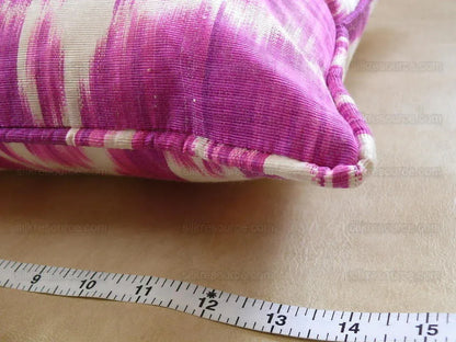 Brunschwig &amp; Fils Silk Ikat Pillow Purple