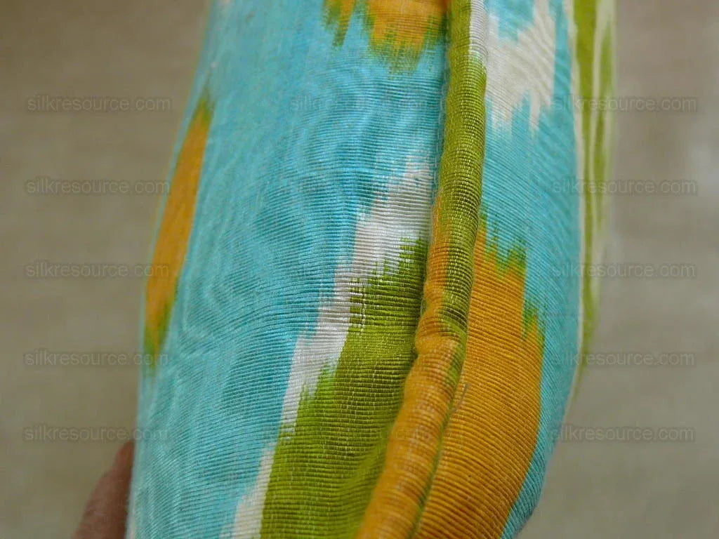 Brunschwig &amp; Fils Silk Ikat Pillow Turquoise