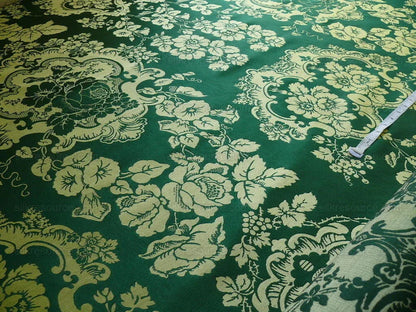 by Yard Scalamandre Villa Louis Silk Brocatelle Emerald Green MSRP USD 800+