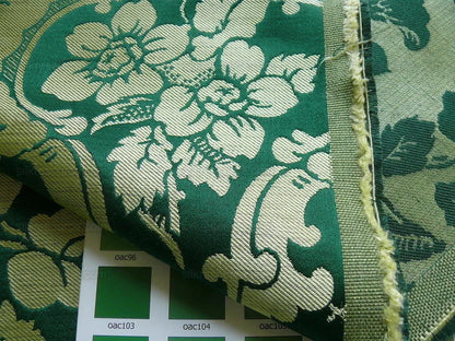 by Yard Scalamandre Villa Louis Silk Brocatelle Emerald Green MSRP USD 800+