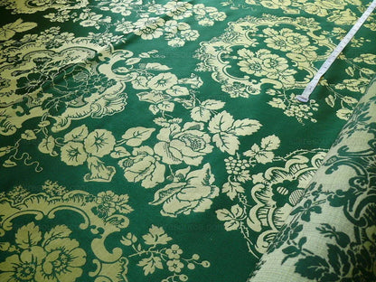 by Yard Scalamandre Villa Louis Silk Brocatelle Emerald Green MSRP USD 800+