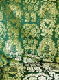 SCALAMANDRE "VILLA LOUIS" SILK BROCATELLE EMERALD GREEN MSRP$500