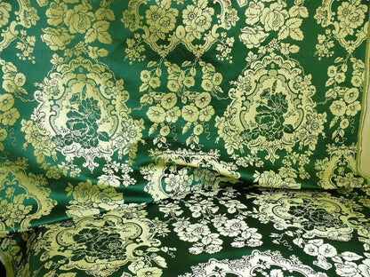 by Yard Scalamandre Villa Louis Silk Brocatelle Emerald Green MSRP USD 800+