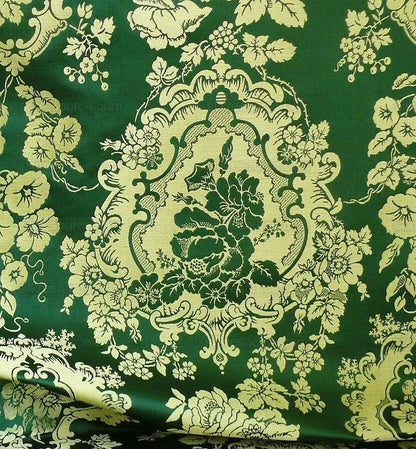 by Yard Scalamandre Villa Louis Silk Brocatelle Emerald Green MSRP USD 800+