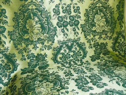 by Yard Scalamandre Villa Louis Silk Brocatelle Emerald Green MSRP USD 800+