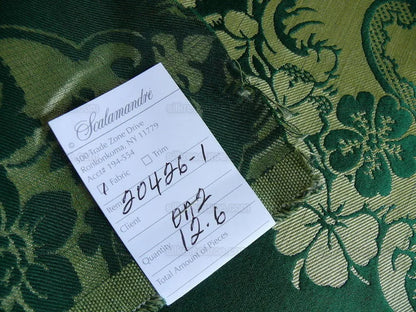 by Yard Scalamandre Villa Louis Silk Brocatelle Emerald Green MSRP USD 800+