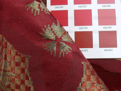 By Yd Lee Jofa "byzantine" Brocade, Red Gold Silver Medallion MSRP USD 390