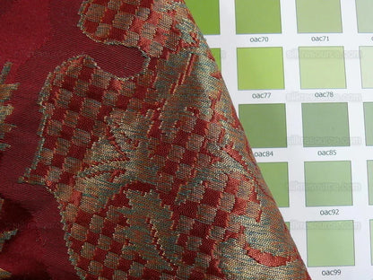 By Yd Lee Jofa "byzantine" Brocade, Red Gold Silver Medallion MSRP USD 390