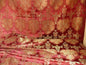LEE JOFA "BYZANTINE" BROCADE, RED GOLD SILVER MEDALLION MSRP$390