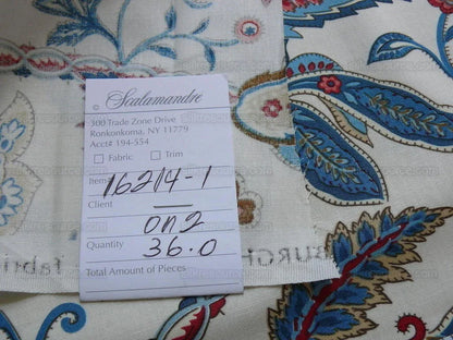 Scalamandre Aldeburgh Paisley Tree Of Life Toile Chintz Printed Palampores Cotton Rose Pink Real Blue Red Indian Chintz