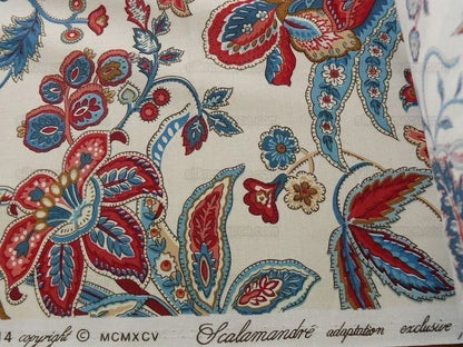 Scalamandre Aldeburgh Paisley Tree Of Life Toile Chintz Printed Palampores Cotton Rose Pink Real Blue Red Indian Chintz