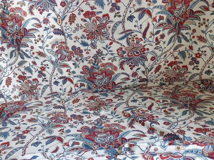 Scalamandre Aldeburgh Paisley Tree Of Life Toile Chintz Printed Palampores Cotton Rose Pink Real Blue Red Indian Chintz