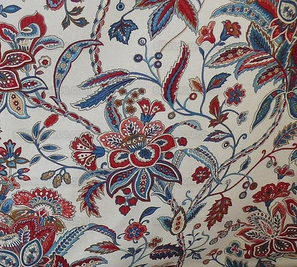 Scalamandre Aldeburgh Paisley Tree Of Life Toile Chintz Printed Palampores Cotton Rose Pink Real Blue Red Indian Chintz