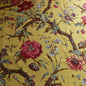 NOBILIS "ATALA" HAND PRINT YELLOW,RED PEONY  2.4 YD PIECE
