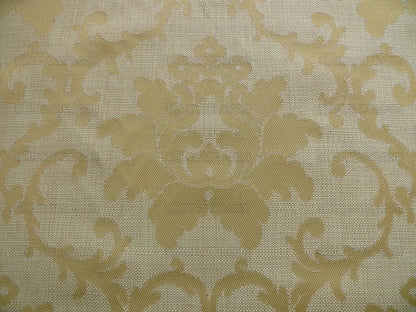 By Yard BRUNSCHWIG &amp; FILS YELLOW MAIZE LOTUS MEDALLION DAMASK #979