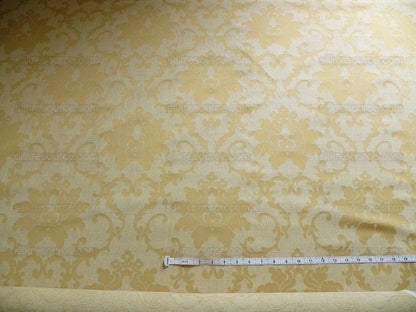 By Yard BRUNSCHWIG &amp; FILS YELLOW MAIZE LOTUS MEDALLION DAMASK #979