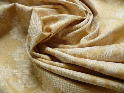 By Yard BRUNSCHWIG &amp; FILS YELLOW MAIZE LOTUS MEDALLION DAMASK #979