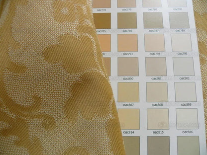 By Yard BRUNSCHWIG &amp; FILS YELLOW MAIZE LOTUS MEDALLION DAMASK #979