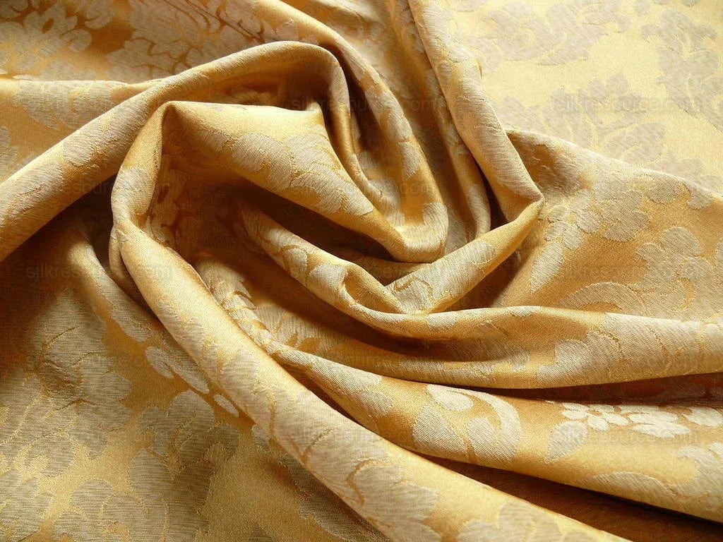 By Yard Gold Classic Damask Medallion Cotton Blend MSRP USD 200/Y #977