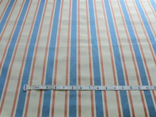 By Yd Lee Jofa Ferrara Quarry Stripe Blue/rose Red On White MSRP USD 160/Y