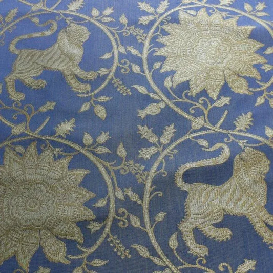 BTY LEE JOFA KALABAGH WEAVE TIGER SNIFF ROSE SAPPHIRE BLUE GOLD