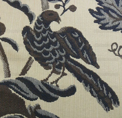 Lee Jofa Cavendish Jacobean Tapestry Bird Animal Charcoal Bty