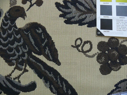 Lee Jofa Cavendish Jacobean Tapestry Bird Animal Charcoal Bty