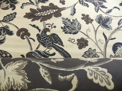 Lee Jofa Cavendish Jacobean Tapestry Bird Animal Charcoal Bty
