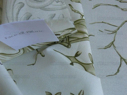 by yard Scalamandre Asian Garden Sage Green White Toile Chinoiserie Pavillion Landscape Figure Music Bty MSRP USD 170