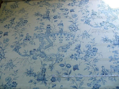 Scalamandre Asian Garden Soft Blue White Toile Bty