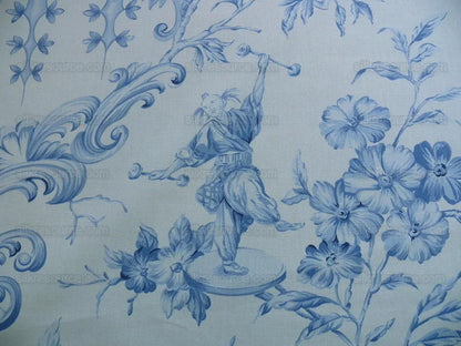 Scalamandre Asian Garden Soft Blue White Toile Bty