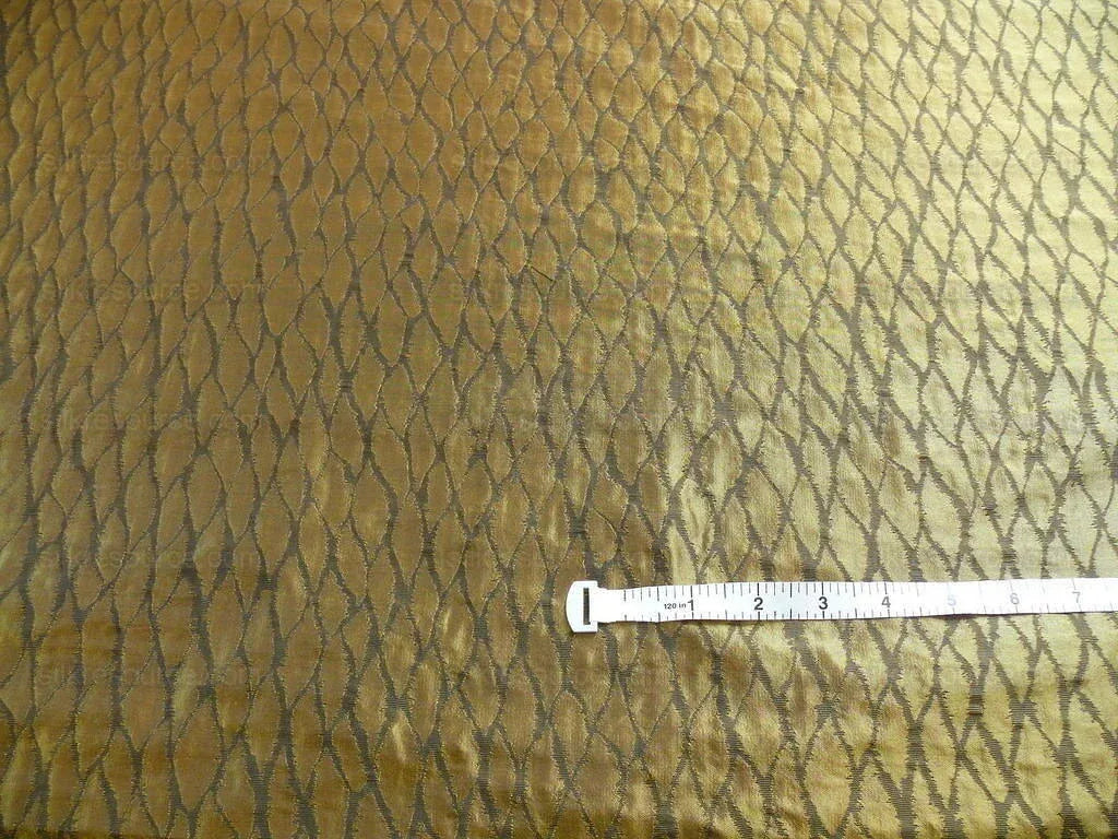 By Yard Lee Jofa Snake Skin Silk Jacquard Antique Gold MSRP 298/Y