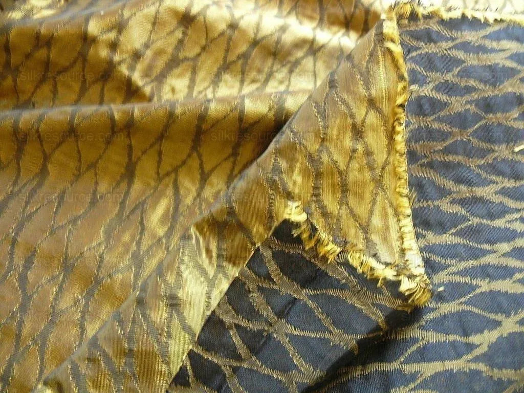 By Yard Lee Jofa Snake Skin Silk Jacquard Antique Gold MSRP 298/Y