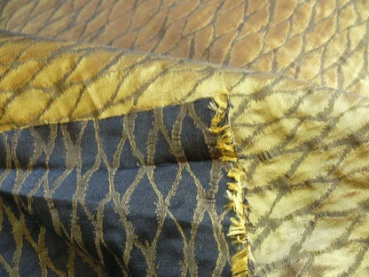 By Yard Lee Jofa Snake Skin Silk Jacquard Antique Gold MSRP 298/Y
