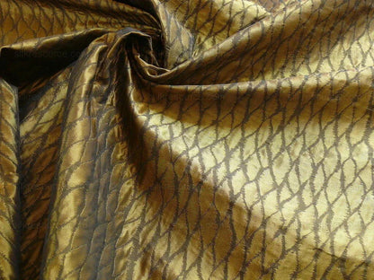By Yard Lee Jofa Snake Skin Silk Jacquard Antique Gold MSRP 298/Y