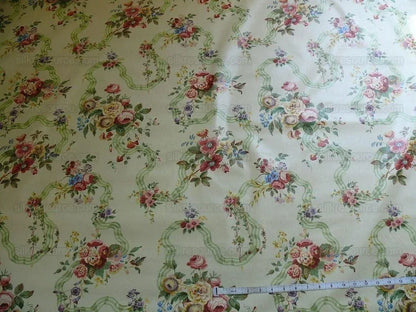 Lee Jofa Shaftesbury Ribbon Rose Bouquet Print Bty