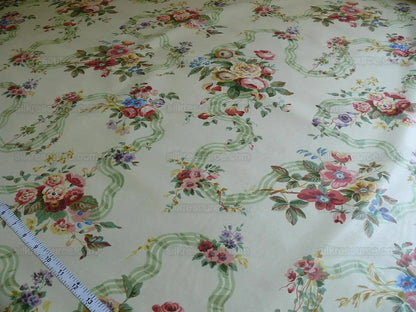 Lee Jofa Shaftesbury Ribbon Rose Bouquet Print Bty
